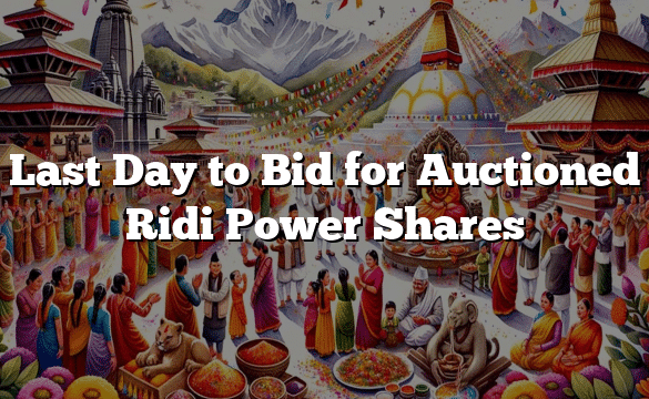 Last Day to Bid for Auctioned Ridi Power Shares