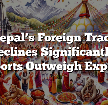 Nepal’s Foreign Trade Declines Significantly, Imports Outweigh Exports